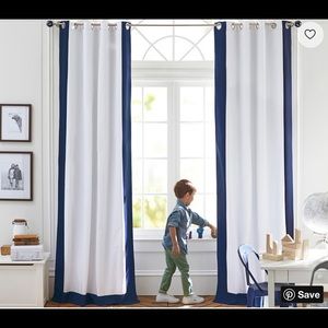 Pottery Barn Kids 84in Blackout Navy Border Panels